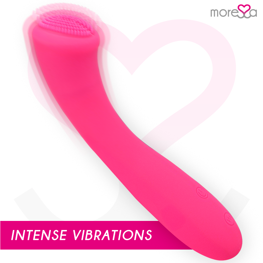 Vibrador MORESSA Celso Premium de silicone recarregável com design ergonómico e ponta estimulante