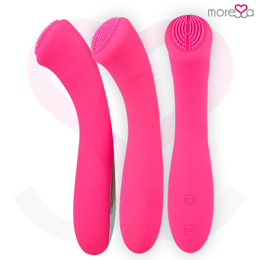 Vibrador MORESSA Celso Premium de silicone recarregável com design ergonómico e ponta estimulante