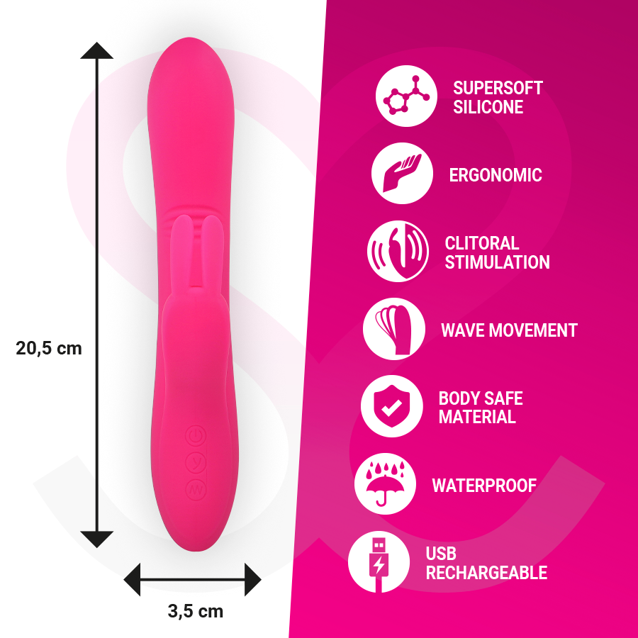 Close-up do Vibrador MORESSA Ethan de Silicone Premium com movimento ondulante.