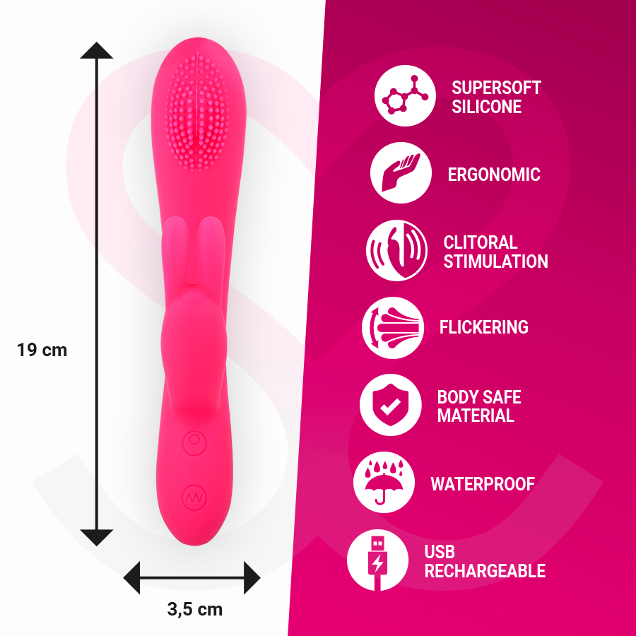 Close-up do vibrador massageador MORESSA Gino de silicone premium recarregável
