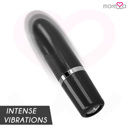 MORESSA Ivy Vibrador Estimulador de Viagem Preto Discreto com design elegante e compacto.