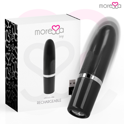 MORESSA Ivy Vibrador Estimulador de Viagem Preto Discreto com design elegante e compacto.