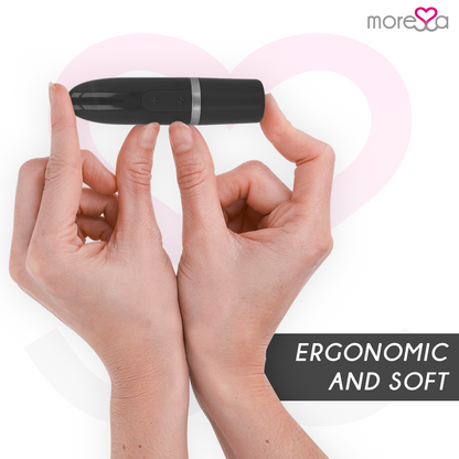 MORESSA Ivy Vibrador Estimulador de Viagem Preto Discreto com design elegante e compacto.