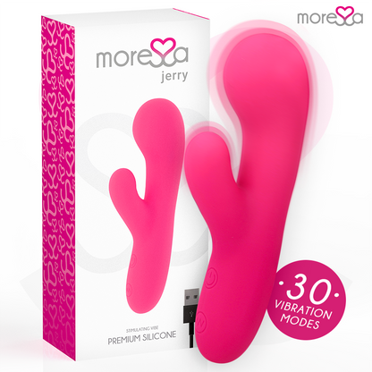 Vibrador MORESSA Jerry Premium de silicone recarregável para Ponto G e clítoris.