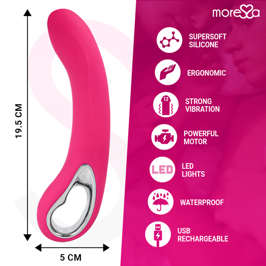 Vibrador Nelson MoreSSA de silicone premium recarregável para estimulação do ponto G.