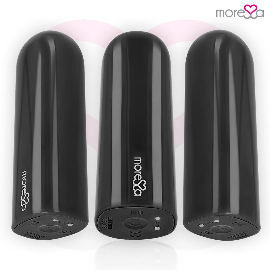Imagem do vibrador MORESSA Nix preto com controle remoto, destacando seu design elegante e compacto.