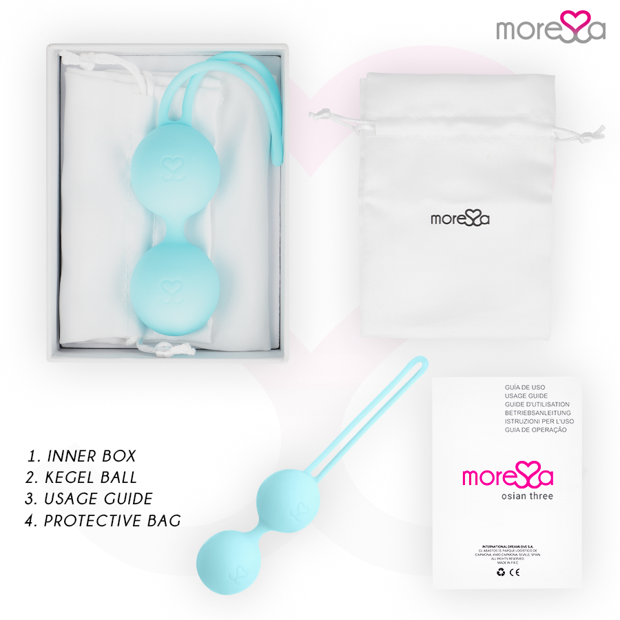 MORESSA Bolas Chinesas Osian Três Silicone 85g para treino do assoalho pélvico