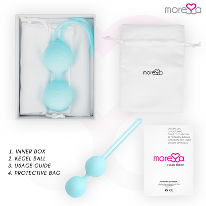 MORESSA Bolas Chinesas Osian Três Silicone 85g para treino do assoalho pélvico
