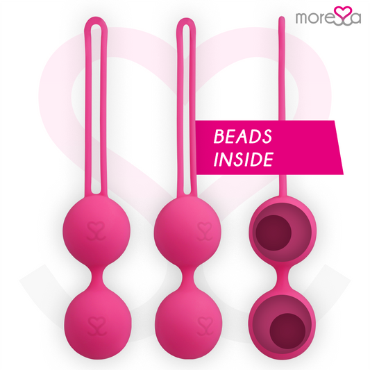 MORESSA Bolas Chinas de Silicone Osian Two Premium Rosa para treino do assoalho pélvico.