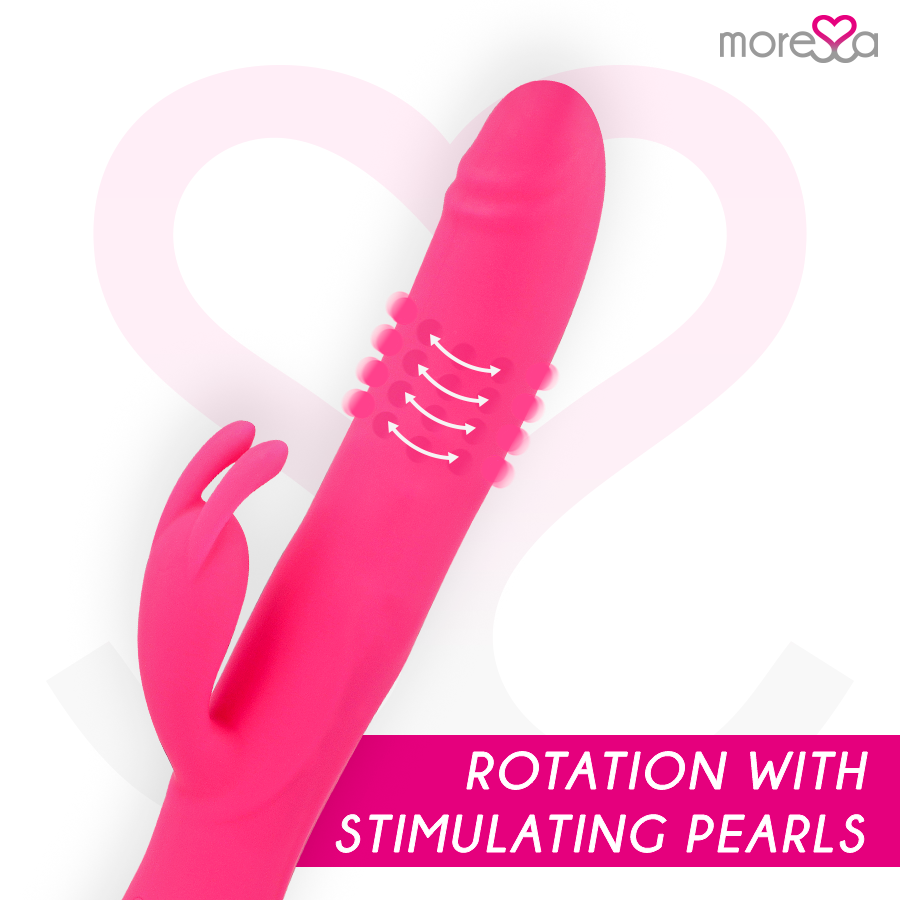Vibrador MORESSA Somer Premium com rotação múltipla e estimulação G-spot, ideal para prazer intenso.