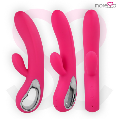 Vibrador MORESSA Troy Premium de silicone recarregável para estimulação dupla.