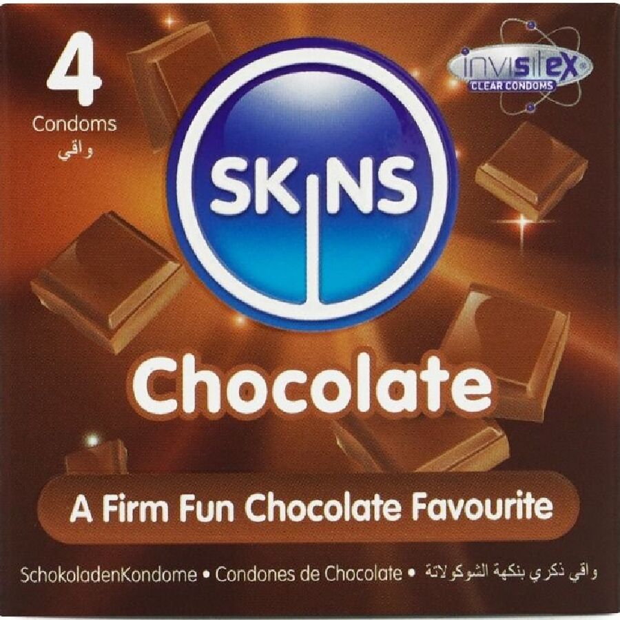 Preservativos Sabor Chocolate Premium - Pacote com 4
