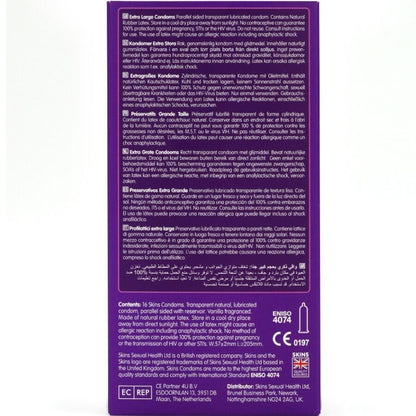Preservativos Extra Grande Premium Pacote com 16