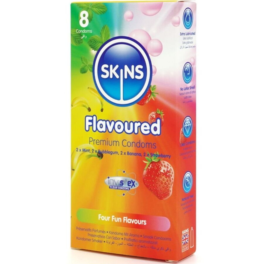 Preservativos Multi Sabores Pacote 8