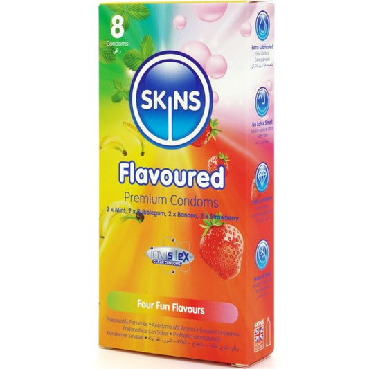 Preservativos Multi Sabores Pacote 8