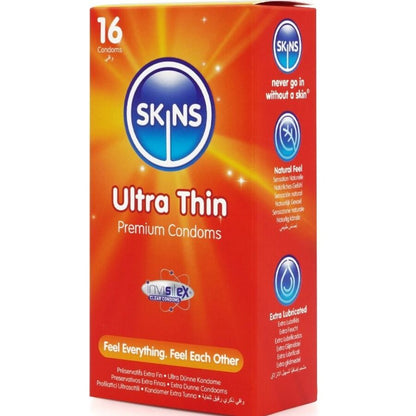 Preservativos Ultra Finos Premium Pacote com 16