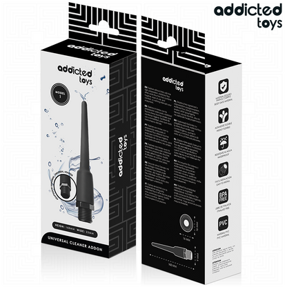 Imagem do Limpador Anal Addicted Toys Modelo 1 com adaptador universal para higiene íntima.