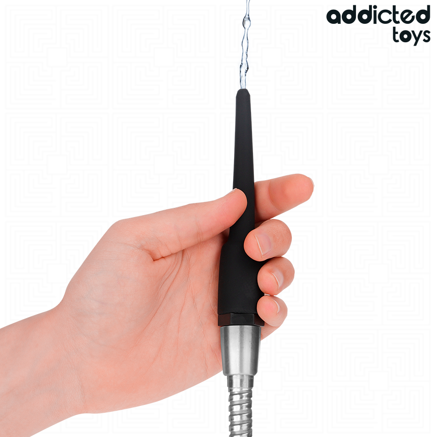 Imagem do Limpador Anal Addicted Toys Modelo 1 com adaptador universal para higiene íntima.