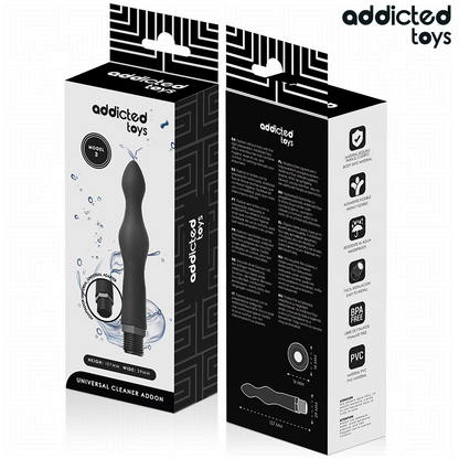 ADDICTED TOYS Limpador Anal com Adaptador Universal Modelo 3 para higiene íntima.