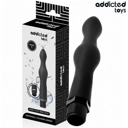 ADDICTED TOYS Limpador Anal com Adaptador Universal Modelo 3 para higiene íntima.