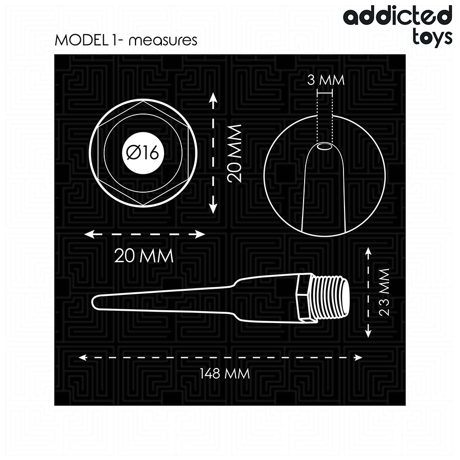 Imagem do Limpador Anal Addicted Toys Modelo 1 com adaptador universal para higiene íntima.