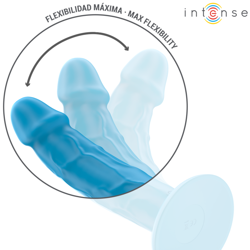 Vibrador Realístico Intense Phoebe Azul com 10 Vibrações e Controle Remoto