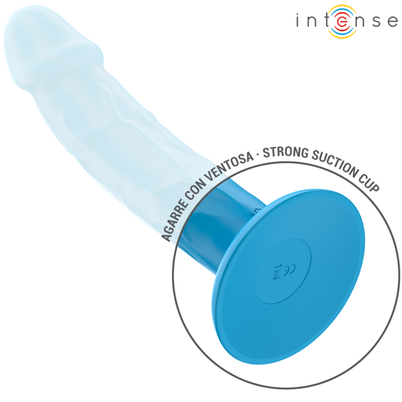 Vibrador Realístico Intense Phoebe Azul com 10 Vibrações e Controle Remoto