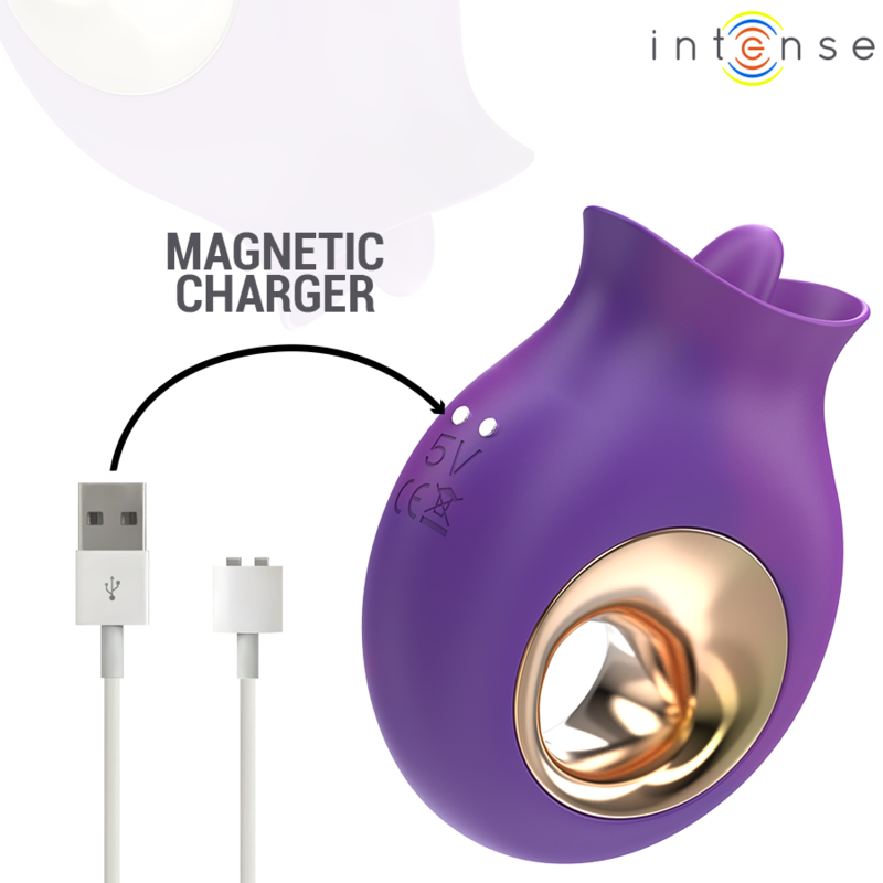 INTENSE Estimulador Clitoriano TULI Roxo com design ergonômico e silicone macio.