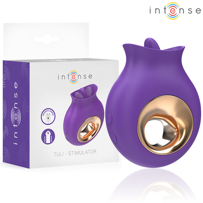 INTENSE Estimulador Clitoriano TULI Roxo com design ergonômico e silicone macio.