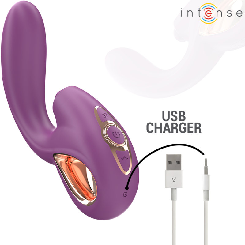 INTENSE Lali Vibrador Ponto G Multifuncional roxo com batida, impulso e vibração