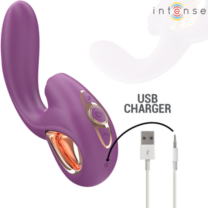 INTENSE Lali Vibrador Ponto G Multifuncional roxo com batida, impulso e vibração