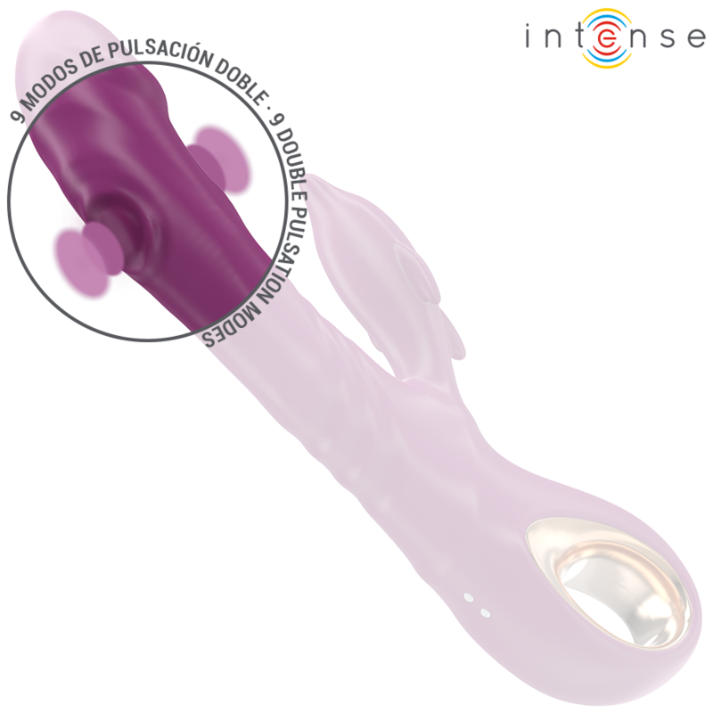 Vibrador Multifuncional INTENSE Halle com Língua Estimuladora em Formato de Golfinho Roxo