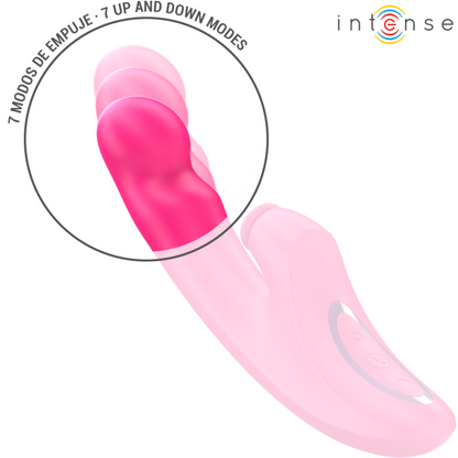 Vibrador INTENSE EMI 3 em 1 multifuncional rosa de 13,5 cm
