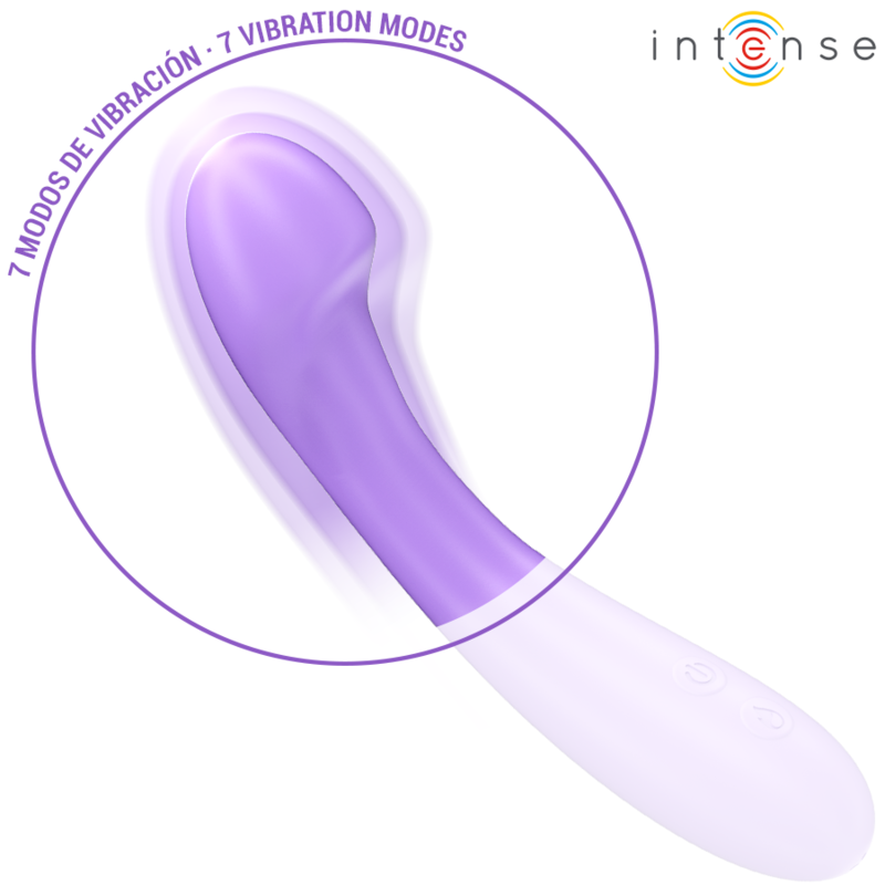 Vibrador aquecível INTENSE Becky 19cm com 7 vibrações na cor roxa