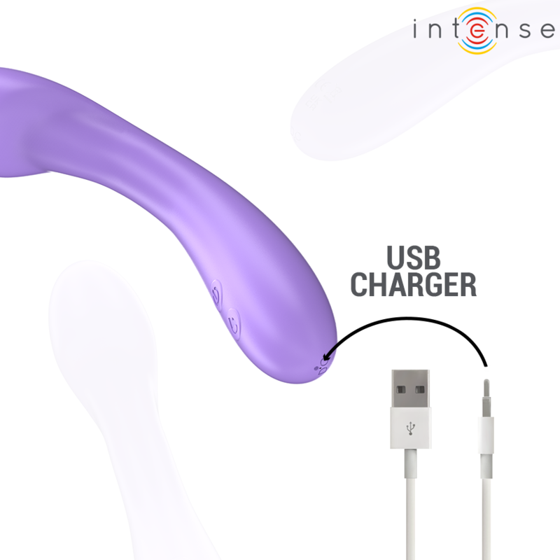 Vibrador aquecível INTENSE Becky 19cm com 7 vibrações na cor roxa