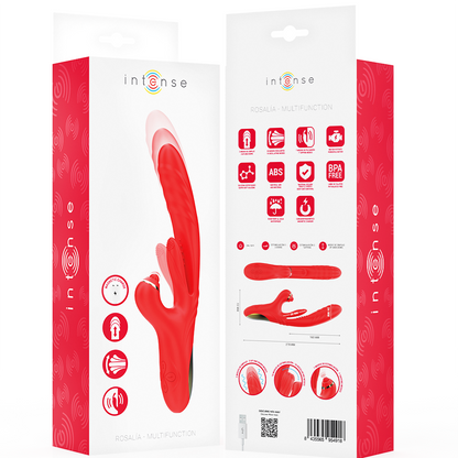 Vibrador Multifuncional INTENSE Rosalia 3 em 1 Vermelho