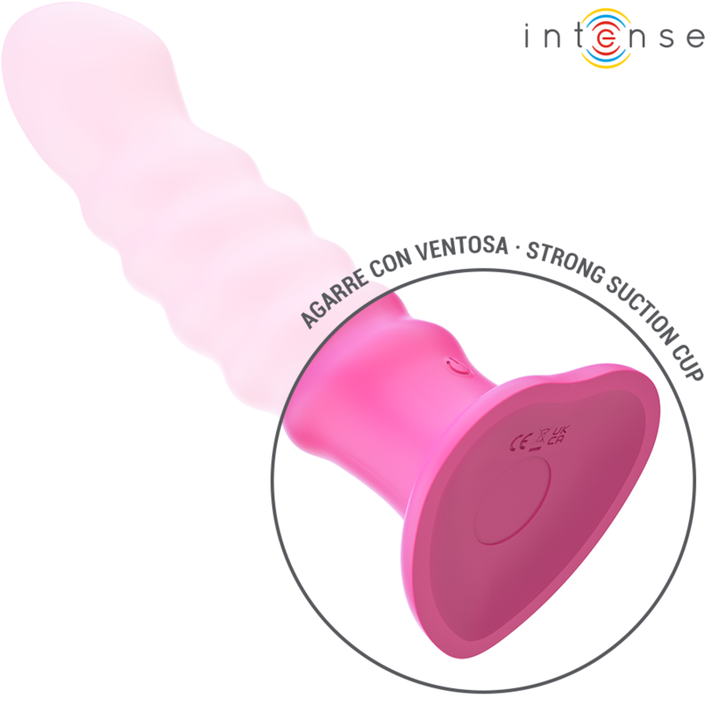 Vibrador Intense Cindy Tamanho L rosa com design espiral e controle remoto