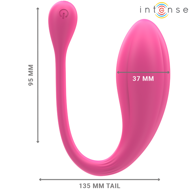 Vibrador INTENSE Janice em forma de U, rosa, com dupla estimulação e controlo remoto.