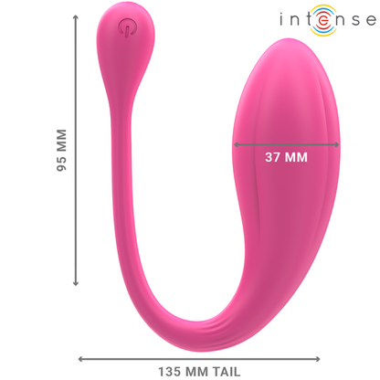 Vibrador INTENSE Janice em forma de U, rosa, com dupla estimulação e controlo remoto.