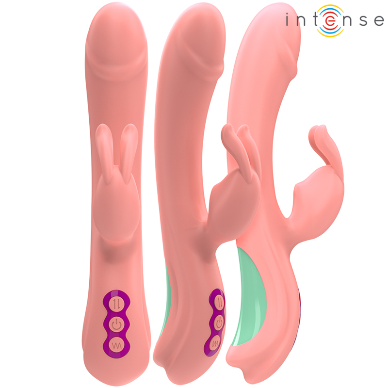 Vibrador Rabbit Rachel Intense rosa com ponta oscilante e 5 vibrações