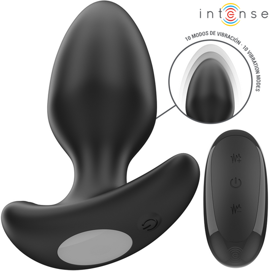 INTENSE Joey Plug Anal Vibratório Recarregável com Controle Remoto Preto