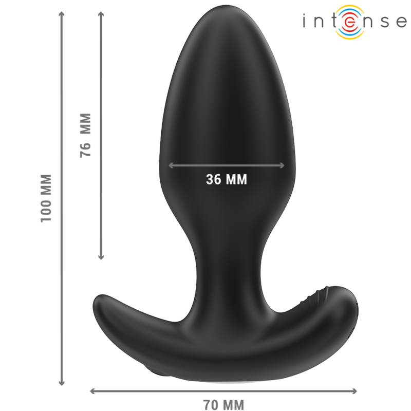 INTENSE Joey Plug Anal Vibratório Recarregável com Controle Remoto Preto