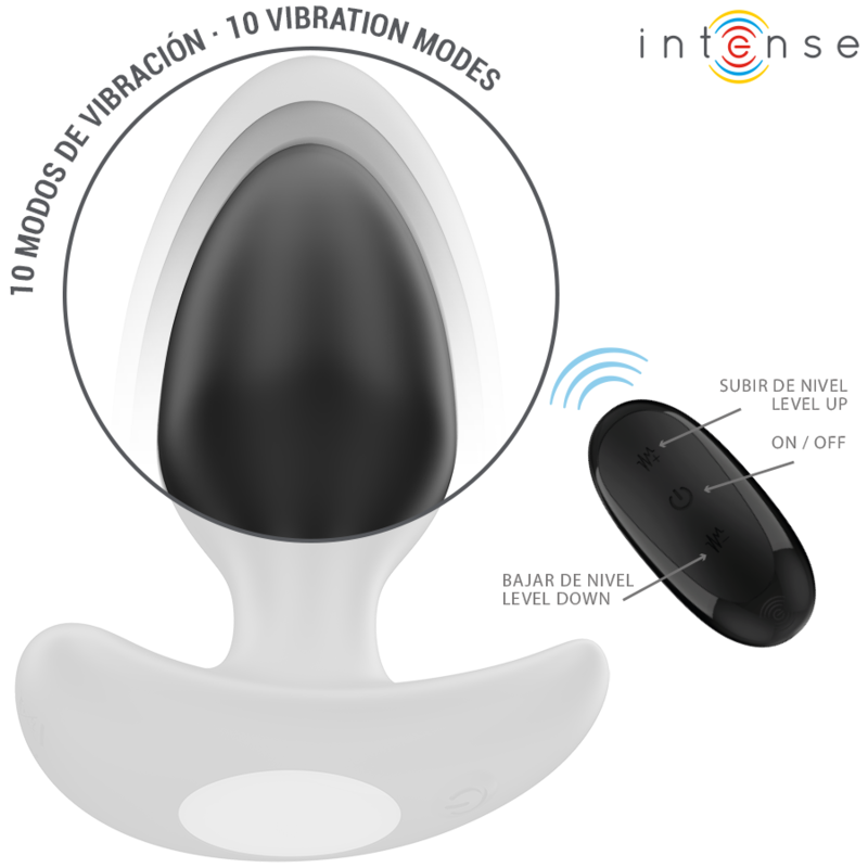 INTENSE Joey Plug Anal Vibratório Recarregável com Controle Remoto Preto