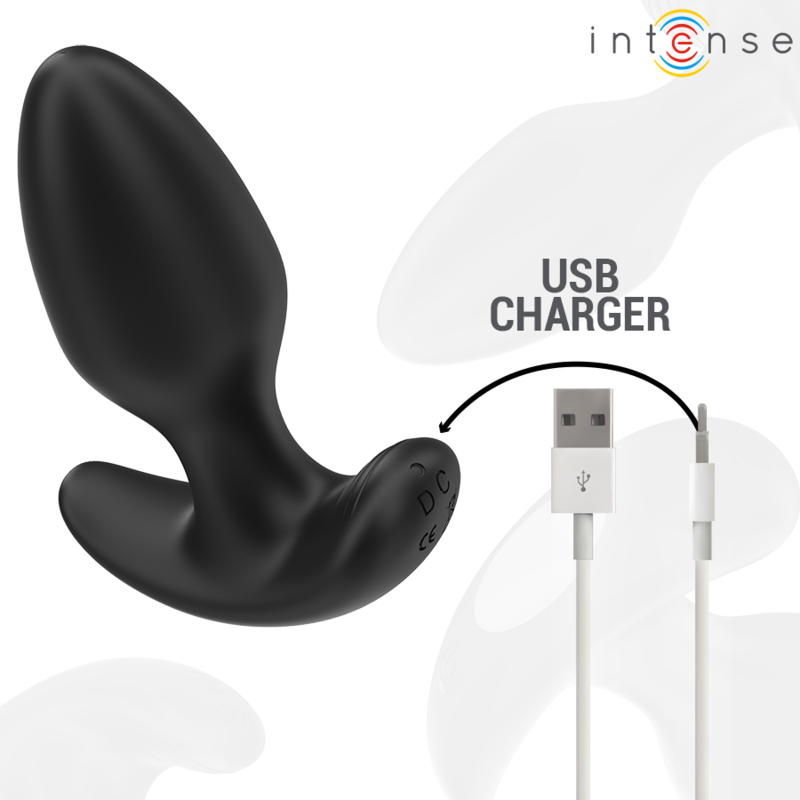 INTENSE Joey Plug Anal Vibratório Recarregável com Controle Remoto Preto