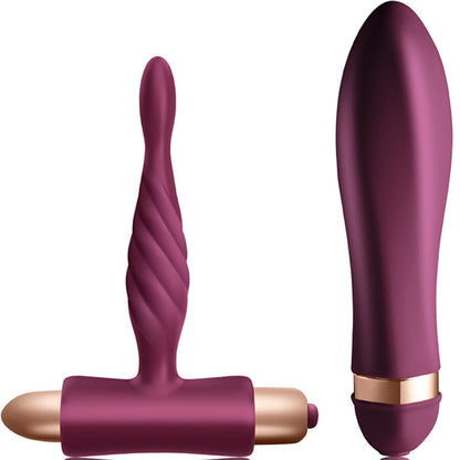 Kit Vibrador Torcido e Plug Anal para Iniciantes