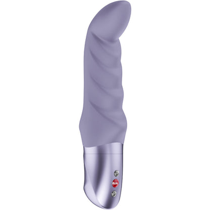 Close-up do vibrador FUN FACTORY Abby G Violeta Claro, mostrando sua forma curvada e textura.