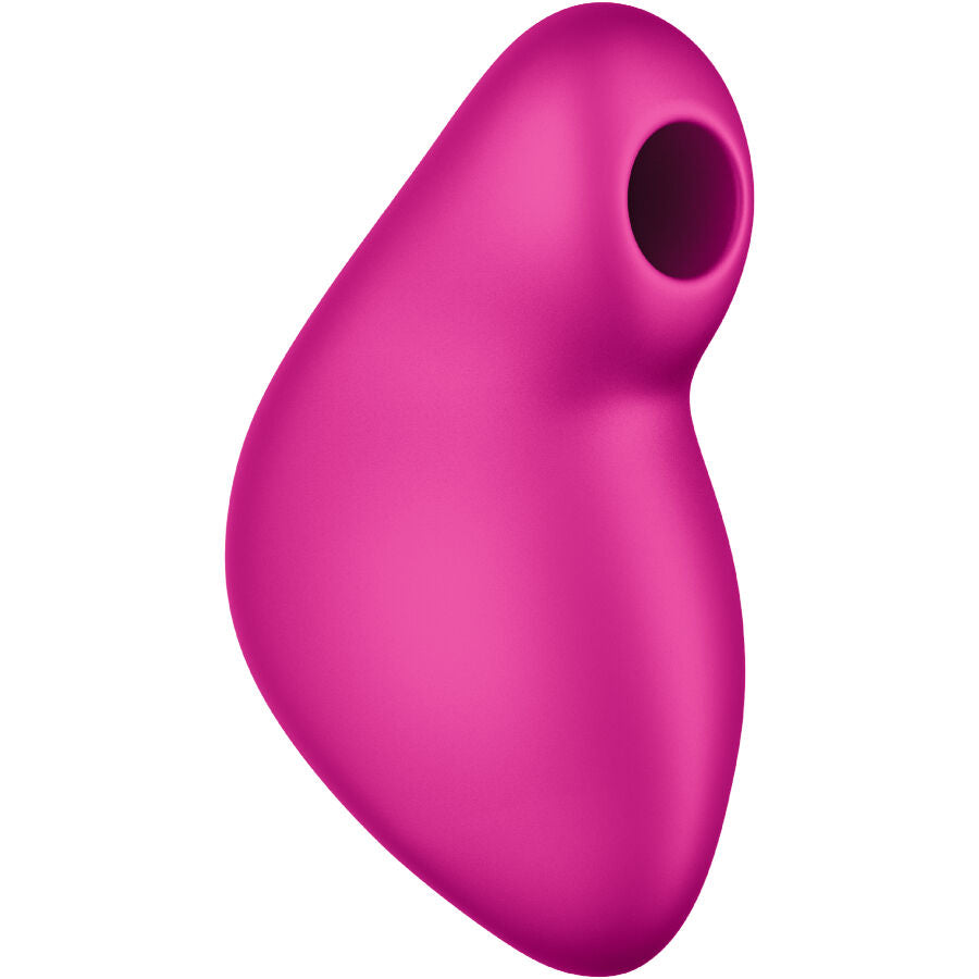 Close-up do Vibrador FUN FACTORY Allure Double Air Pulse Magenta, destacando seu design ergonômico e detalhes.