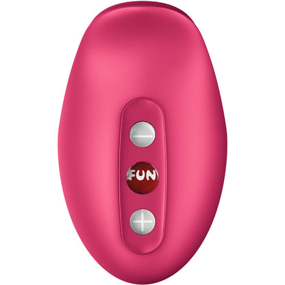 Close-up do Vibrador FUN FACTORY Belle Air Pulse Framboesa, destacando o design em rosa e a textura de silicone.
