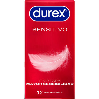 Embalagem dos Preservativos DUREX Sensitive Soft 12 Unidades, destacando seu design e características de sensibilidade.
