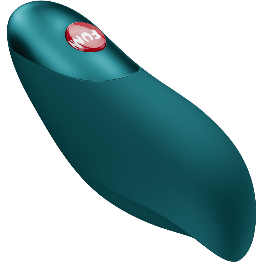 Vibrador Bullet FUN FACTORY CHARME Verde Garrafa, mostrando seu design ergonómico e material de silicone.